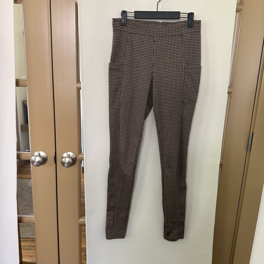 Kavu Womens Medium Brown Black Pull On Side Pockets Leggings Pants Bottoms
